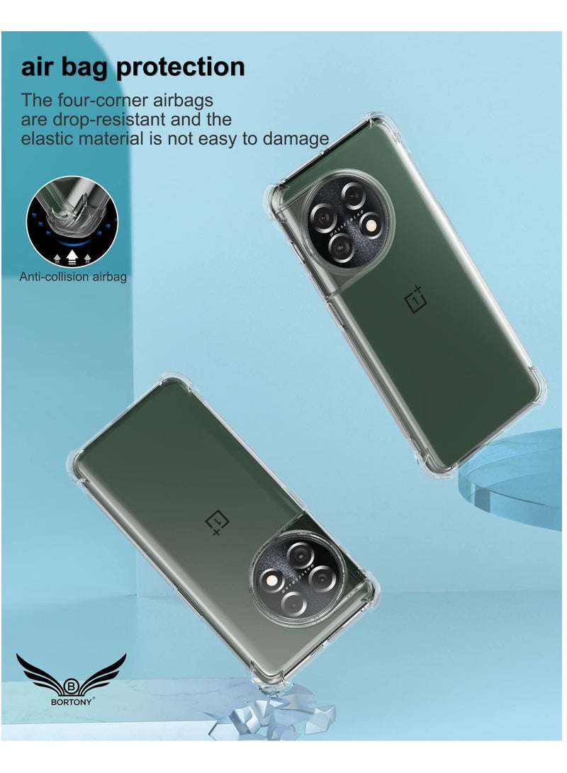 BORTONY OnePlus 11 Case Camera Protective Shock Absorption Soft Anti Scratch Clear Transparent Cover Compatible with OnePlus 11 5G - Image 5