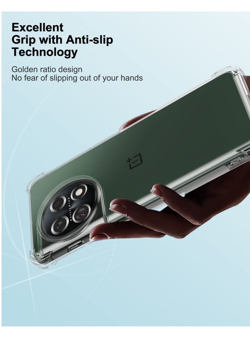 BORTONY OnePlus 11 Case Camera Protective Shock Absorption Soft Anti Scratch Clear Transparent Cover Compatible with OnePlus 11 5G - Image 3