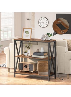 Chulovs Console Table with Power Outlet Adjustable Sofa Table with Storage Shelf and Entryway Table for Couch Hallway Entrance Living Room  - Image 1