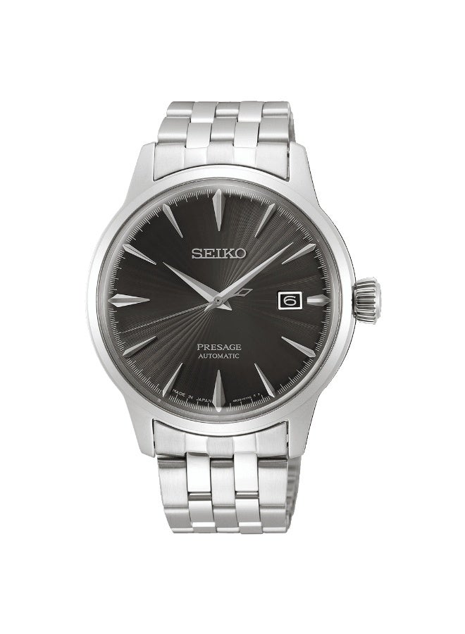 Seiko Presage “Cocktail Time" Automatic Watch SRPE17J1, 40.5 mm Black Sunray Dial, Stainless Steel Case & Bracelet, 50 m WR - Image 1