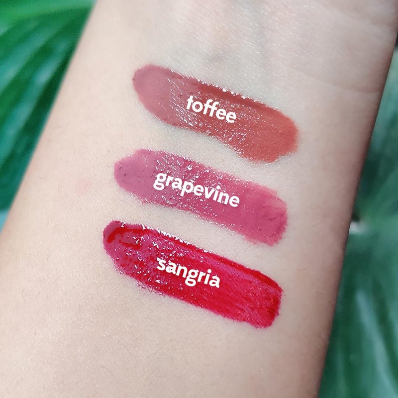 Ruby's Organics Rubys Organics Lip Beauty Gift Kit Lip Oil Glossy Minis Sunset Moisturizing Long Lasting Non Sticky Non Drying Natural Lip Makeup Paraben Free Sangria Grapevine and Toffee Shades - Image 3