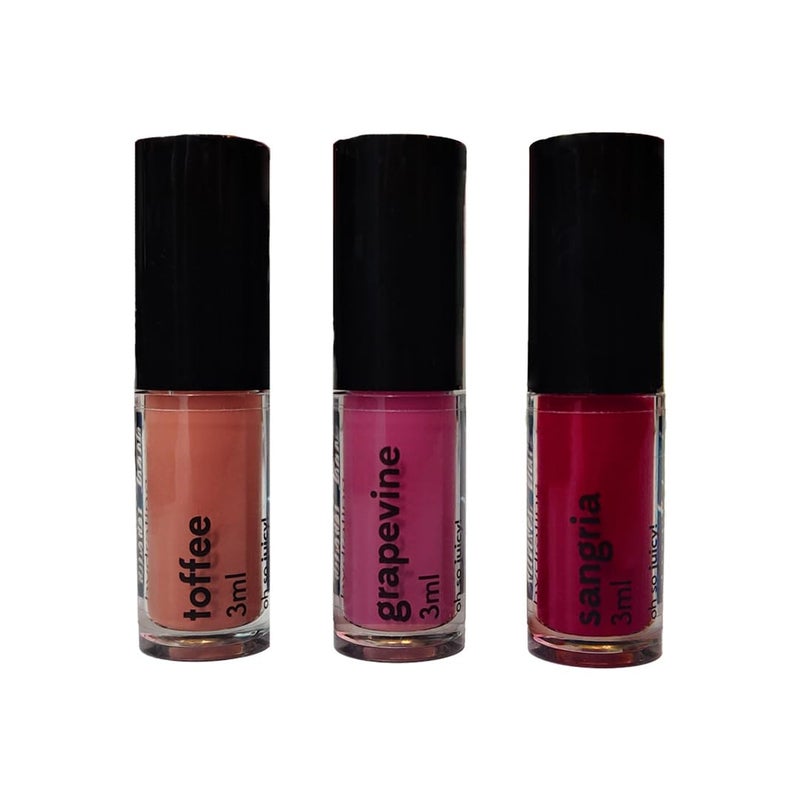 Ruby's Organics Rubys Organics Lip Beauty Gift Kit Lip Oil Glossy Minis Sunset Moisturizing Long Lasting Non Sticky Non Drying Natural Lip Makeup Paraben Free Sangria Grapevine and Toffee Shades - Image 2