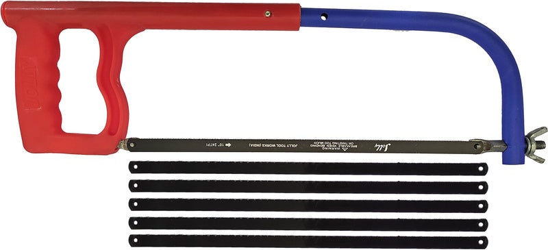 DUMDAAR 12inch Hack saw frame adjustable length with 5pc extra blades - Image 1