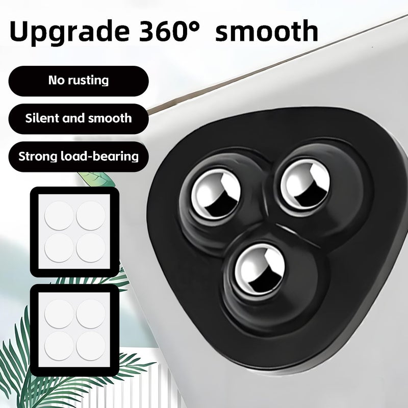 uadbau Appliance Slider, 8 Pack Self Adhesive Mini Caster Wheels, Appliance Rollers, 360Â° Swivel Universal Rollers, Appliance Sliders for Kitchen Appliances, for Coffee Maker, Countertop, Storage Box - Image 3