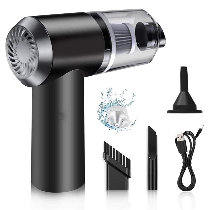 Eloxee 3-in-1 Portable Handheld Vacuum – Cordless Car Vacuum with USB Charging, Washable HEPA Filter & Tools – Powerful Suction (Black 3 in 1 Car Vacuum) - Image 1