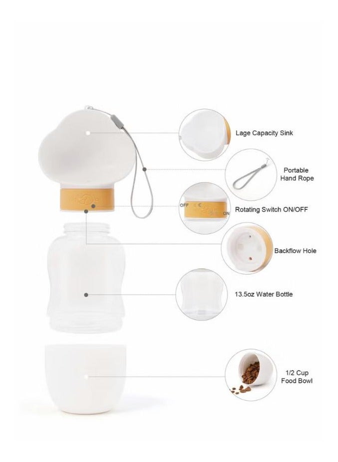 Portable Dog Water Bottle with Food Container for Outdoor Walking Traveling and Hiking - Image 3