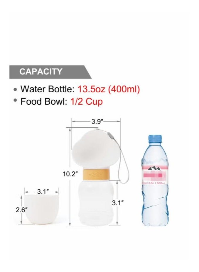 Portable Dog Water Bottle with Food Container for Outdoor Walking Traveling and Hiking - Image 4