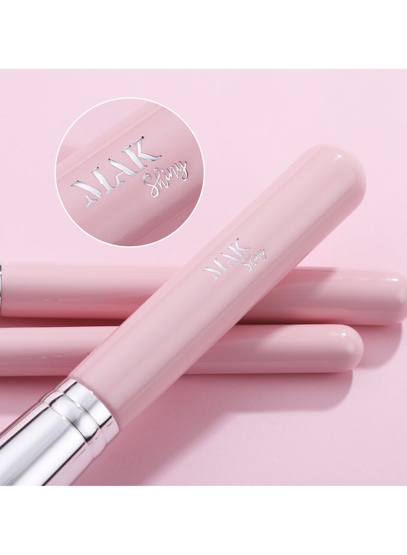 14 Piece Pink Makeup Brushes Set Wooden Handle Soft Synthetic Bristles Professional Face Eye Makeup Brushes for Women Girls - Image 4