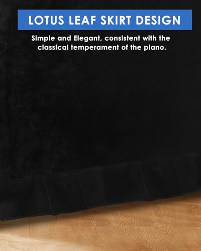 TINDTOP Upright Piano Cover, Velvet Full Dustproof Moistureproof Piano Cover Fits Standard Size Piano Cover - Image 5