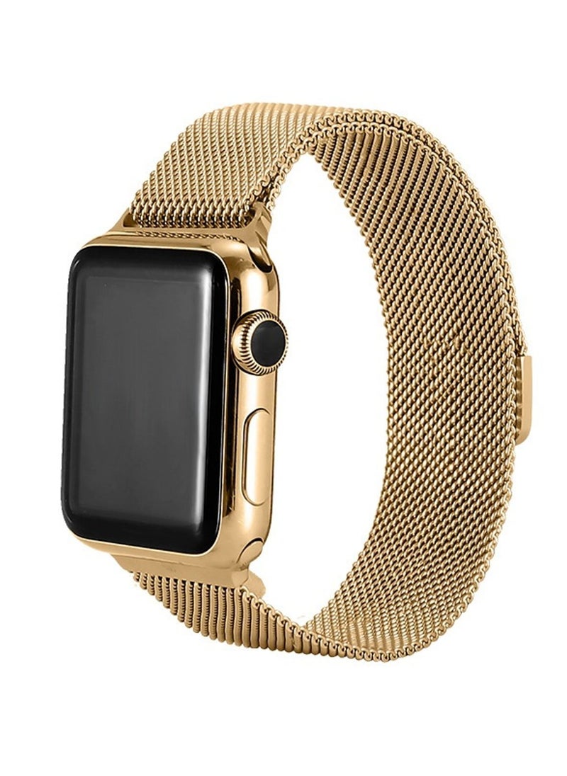 Aikanbo - 3 pieces for Apple iwatch 42/44/45/49mm watch straps, compatible with iWatch series, magnetic metal watch straps, gold/silver/black - Image 1