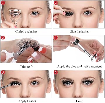 Sibba Multilayered 5D Lashes False Eyelashes 10 Pairs Dramatic 20 mm Faux Mink Fake Lashes Pack Wispy Long Thick High Crossed Volume Fluffy Eyelash Extension Strip Eye Makeup - Image 4