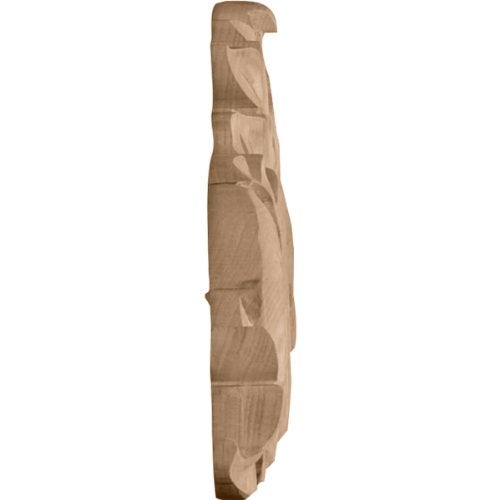 Ekena Millwork ONL24X05X01LFMA Medium Green Leaf Center with Scrolls Wood Onlays, 24 3/4"W x 5 1/8"H x 3/4"D, Maple - Image 2
