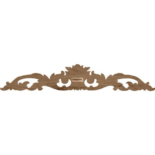 Ekena Millwork ONL24X05X01LFMA Medium Green Leaf Center with Scrolls Wood Onlays, 24 3/4"W x 5 1/8"H x 3/4"D, Maple - Image 3