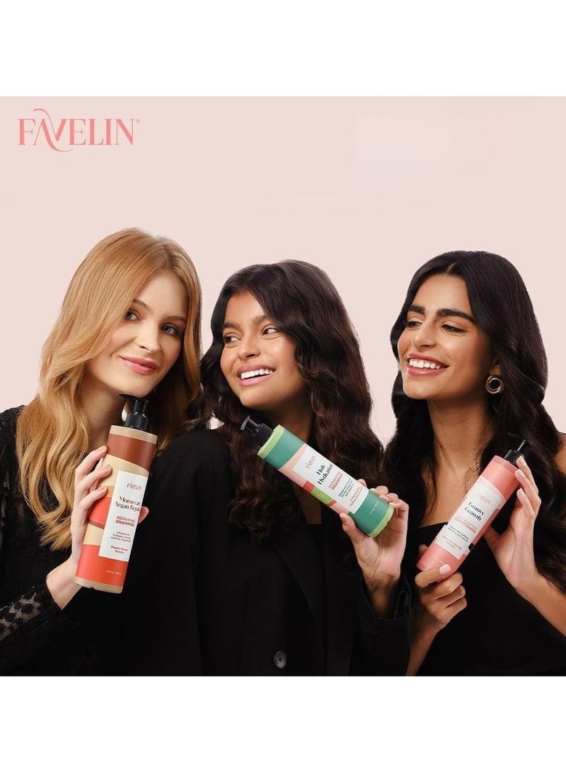 ڤاڨلين مجموعة فافيلين لإصلاح الشعر بالأرغان المغربي | شامبو 300 مل وبلسم 300 مل - Image 3