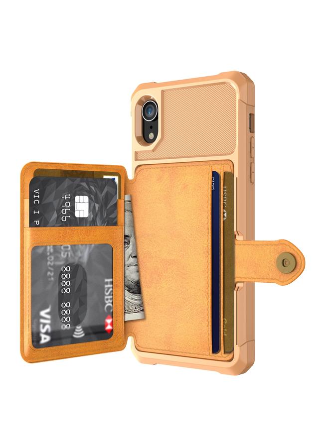 اس-توب جراب جلدي لهاتف iPhone XR مع محفظة مغناطيسية وحقيبة بطاقات - Image 2