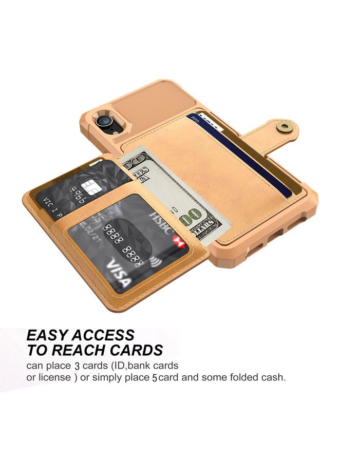 اس-توب جراب جلدي لهاتف iPhone XR مع محفظة مغناطيسية وحقيبة بطاقات - Image 3