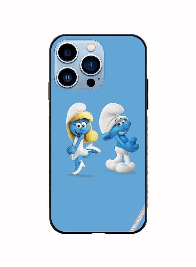 VR CREATIVE Protective Case Cover For Apple iPhone 14 Pro Max The Smurfs Design Multicolour - Image 1