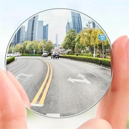HSR Car Accessories Pack of 2 Blind Spot Car Mirrors, 2 Inch Round HD Glass Convex Rear View Wide Angle Side Mirror Blindspot with Self Adhesive Back for Universal Vehicles - Image 1