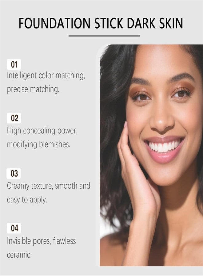 RAMPKD Blanc Cover Cream Stick V White -2 In 1 Korean Color-Changing Foundation Stick- Medium to Full Coverage Dewy Finish Base Makeup - Dual-Ended with Detachable Brush (Modern Foundation Natural-1) - Image 4