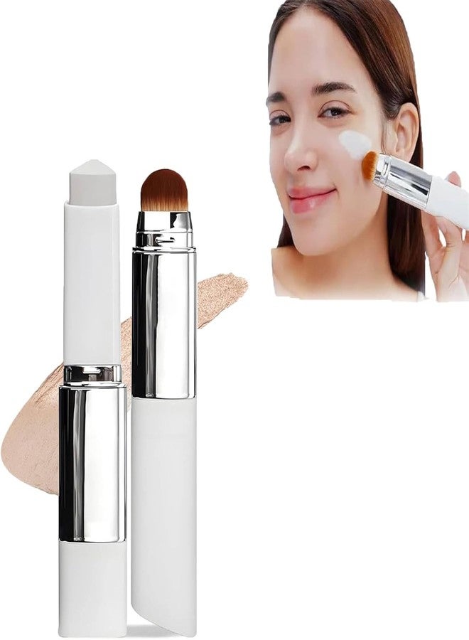 RAMPKD Blanc Cover Cream Stick V White -2 In 1 Korean Color-Changing Foundation Stick- Medium to Full Coverage Dewy Finish Base Makeup - Dual-Ended with Detachable Brush (Modern Foundation Natural-1) - Image 1