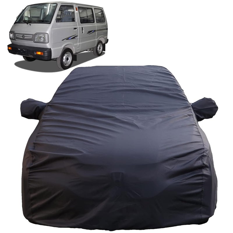 Autofact Waterproof Car Body Cover Compatible with Maruti Van/Omni with Mirror Pockets, 4 x 4 American Matty, Long Lasting Strong Durable Material, Grey Color - Image 1