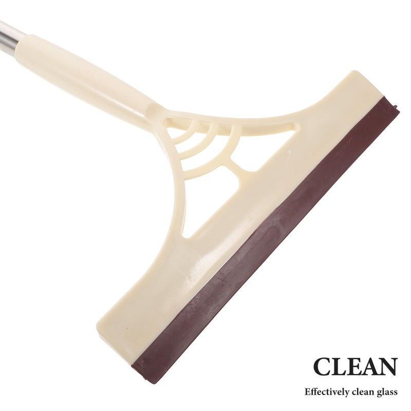 Long Handle Khaki Window Squeegee For Shower Doors Glass Wet Dry Cleaning - Image 4