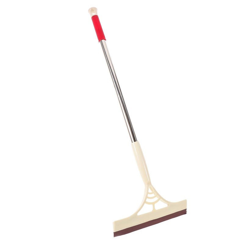 Long Handle Khaki Window Squeegee For Shower Doors Glass Wet Dry Cleaning - Image 1