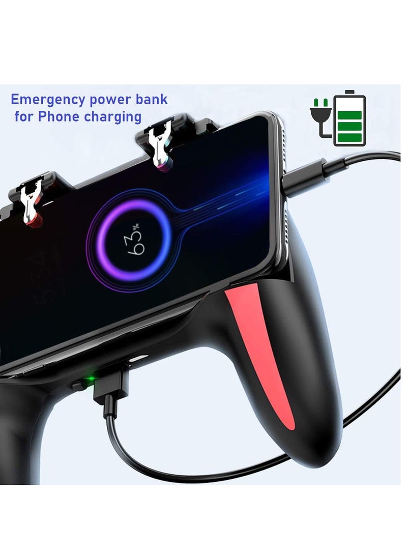 Beauenty Mobile Game Controller with 5000mAh Battery  Cooling Fan, Phone Game Controller with L1R1 Triggers Joystick for PUBG/Call of Duty/Fortnite, Phone Gaming Grip Gamepad for 4.7-7 Android iOS Phone - Image 3