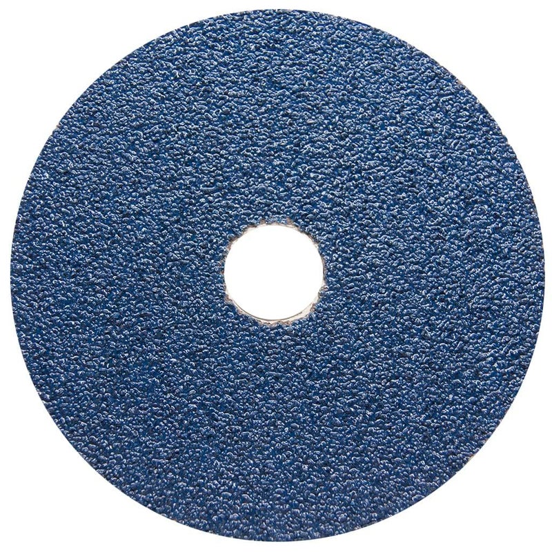 Benchmark Abrasives أقراص صنفرة من Benchmark Abrasives بحجم 5 بوصات، أقراص طحن من ألياف الراتنج زيركونيا للطحن، وإزالة الطلاء على الخشب، والألياف الزجاجية، والصلب، والمعادن، قرص صنفرة بزاوية 7/8 بوصة، عبوة 25 - 36 حبيبة - Image 2