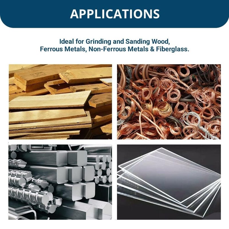 Benchmark Abrasives أقراص صنفرة من Benchmark Abrasives بحجم 5 بوصات، أقراص طحن من ألياف الراتنج زيركونيا للطحن، وإزالة الطلاء على الخشب، والألياف الزجاجية، والصلب، والمعادن، قرص صنفرة بزاوية 7/8 بوصة، عبوة 25 - 36 حبيبة - Image 4