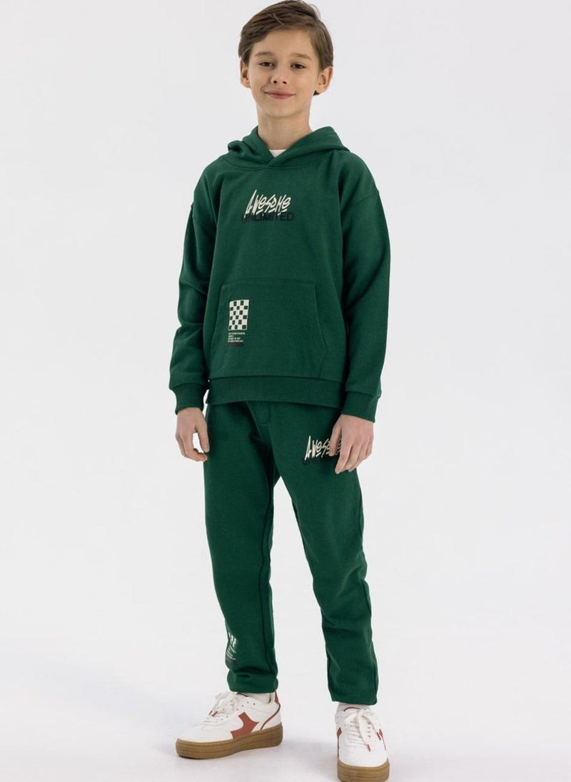MINOTI Kids Boys Hoodie and Jogger Set - Image 1