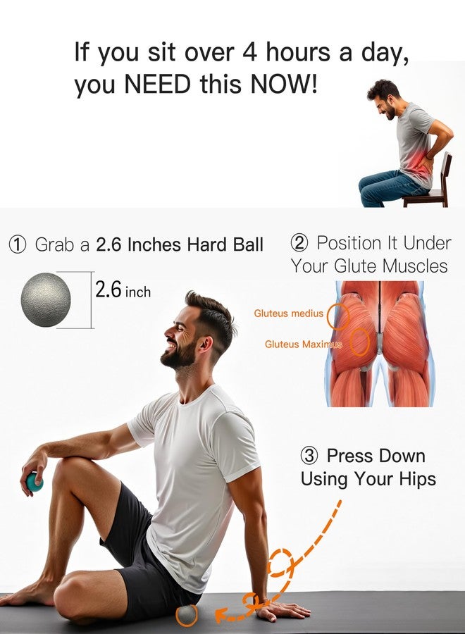 Comfyon Plantar Fasciitis Relief Massage Ball – Lacrosse Ball, Foot Massage Roller & Myofascial Release Ball for Foot Pain, Trigger Point Therapy, Hard Ball for Deep Tissue & Fascia Massage - Image 4