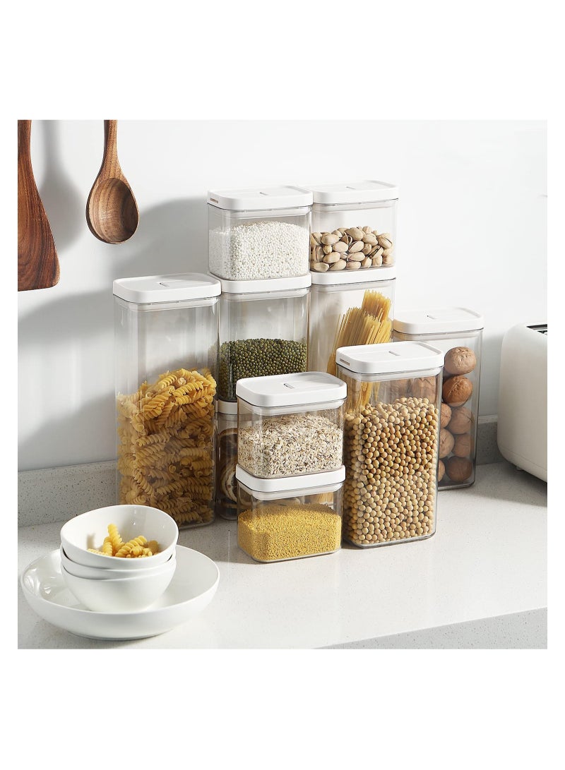 GGEROU Airtight Food Storage Containers Set with Lock Lids, Set of 6, Pantry Organization Plastic Storage Jar Storage Tank for Cereal,Coffee,Sugar 500ml - Image 4
