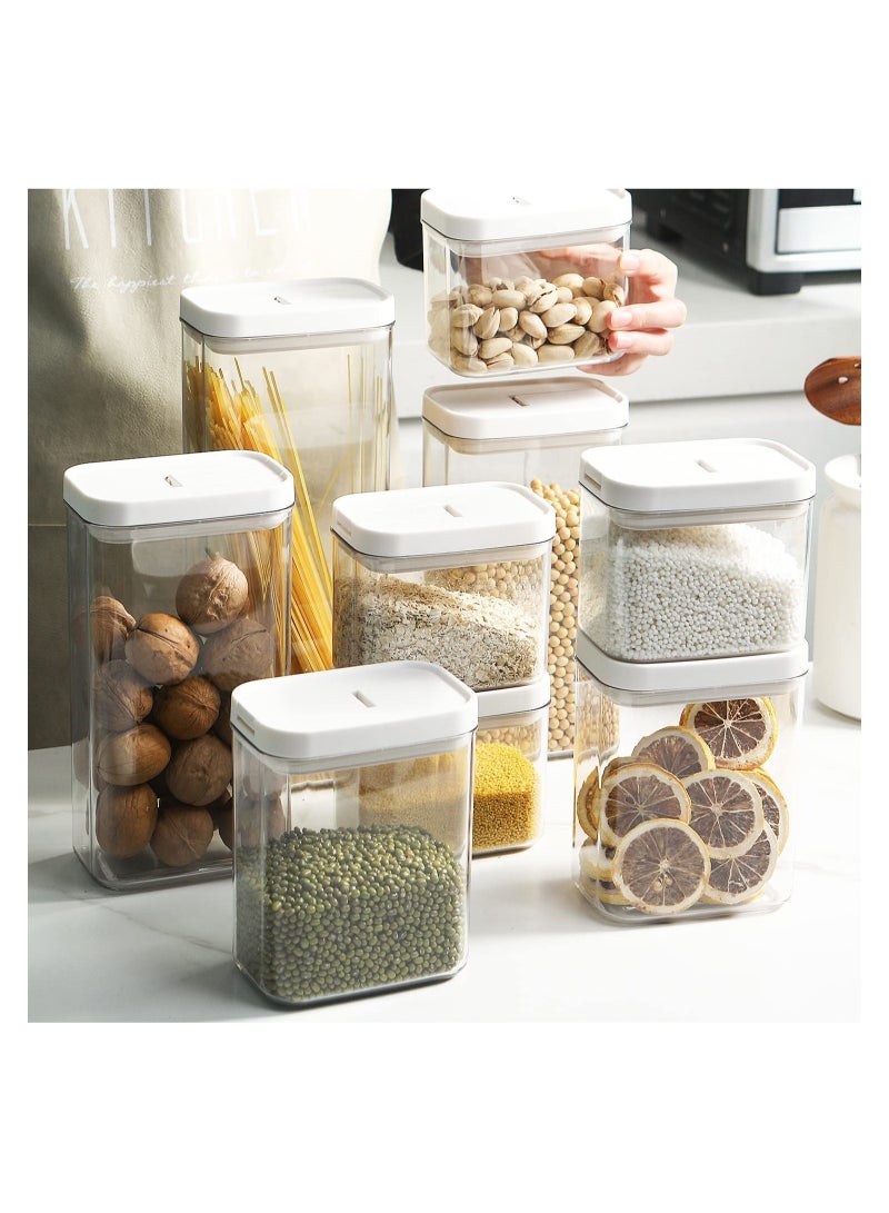GGEROU Airtight Food Storage Containers Set with Lock Lids, Set of 6, Pantry Organization Plastic Storage Jar Storage Tank for Cereal,Coffee,Sugar 500ml - Image 3
