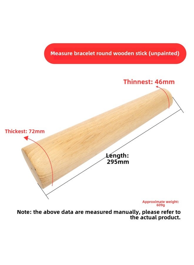 Plastic Bracelet Stick Bracelet Wooden Stick Measurement Wooden Stick Plastic Expansion Correction Repair Wrist Size Size Tool-Model:Measuring Bracelet Round Wooden Stick (Unpainted)  - Image 1