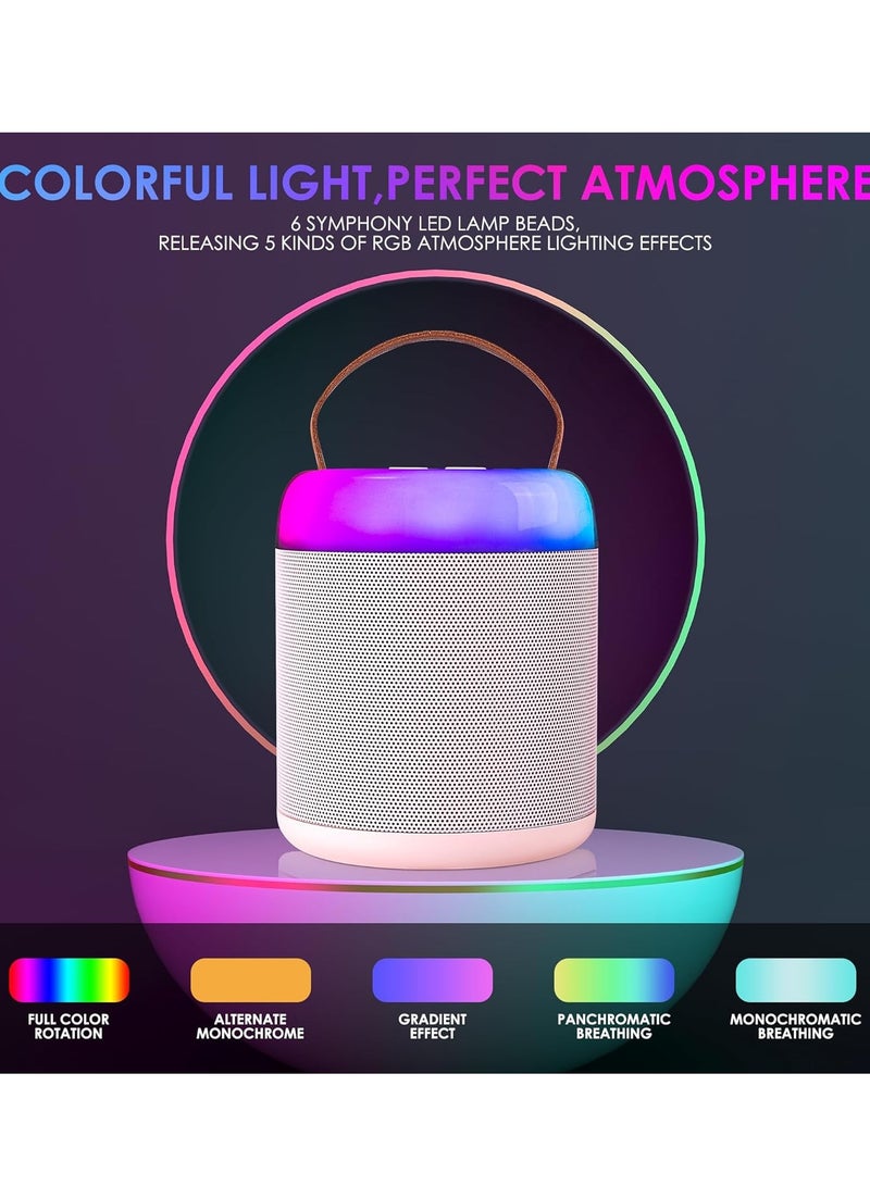 Mini Karaoke Machine with 2 Wireless Microphones for Kids Adults, Portable Bluetooth Speaker Toy for 2-12 Years Old Girls and Boys, Perfect for Birthday Gift and Home Party - Image 4