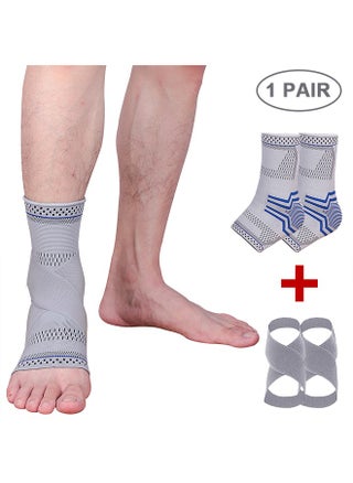 1 Pair Ankle Brace for Sprained Ankle with Removable Strap, Compression Sleeve for Plantar Fasciitis Relief Achilles Tendonitis, Ankle Support Brace, Ankle Stabilizer Wrap for Pain Relief, L Size - pzsku/Z955CDBEE05E682191567Z/45/_/1726043891/5b25eb71-666f-4cb9-92b0-d6f22240a66b