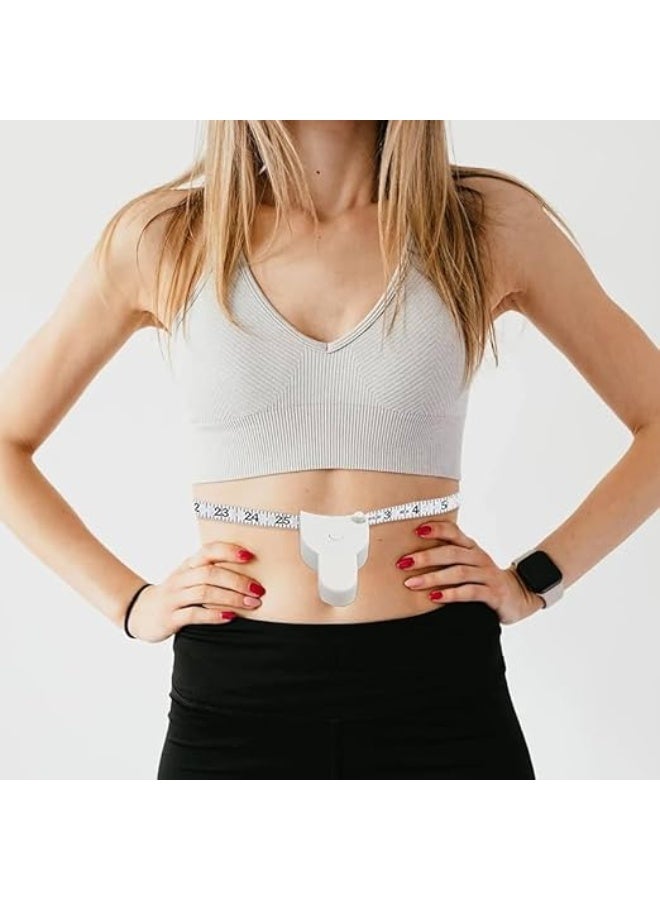 Automatic Body Contour Tape Measure for Accurate Measurements – Retractable Body Measurement Tool – Perfect Fitness Tracker & Body Fat Assessment Tool for Men & Women-white colour - Image 2