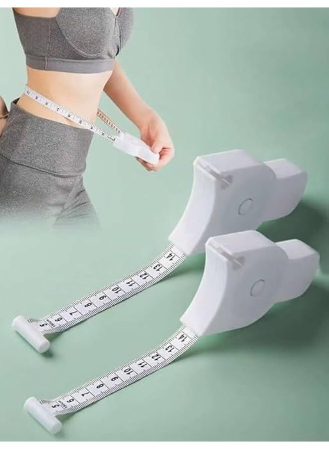 Automatic Body Contour Tape Measure for Accurate Measurements – Retractable Body Measurement Tool – Perfect Fitness Tracker & Body Fat Assessment Tool for Men & Women-white colour - Image 5
