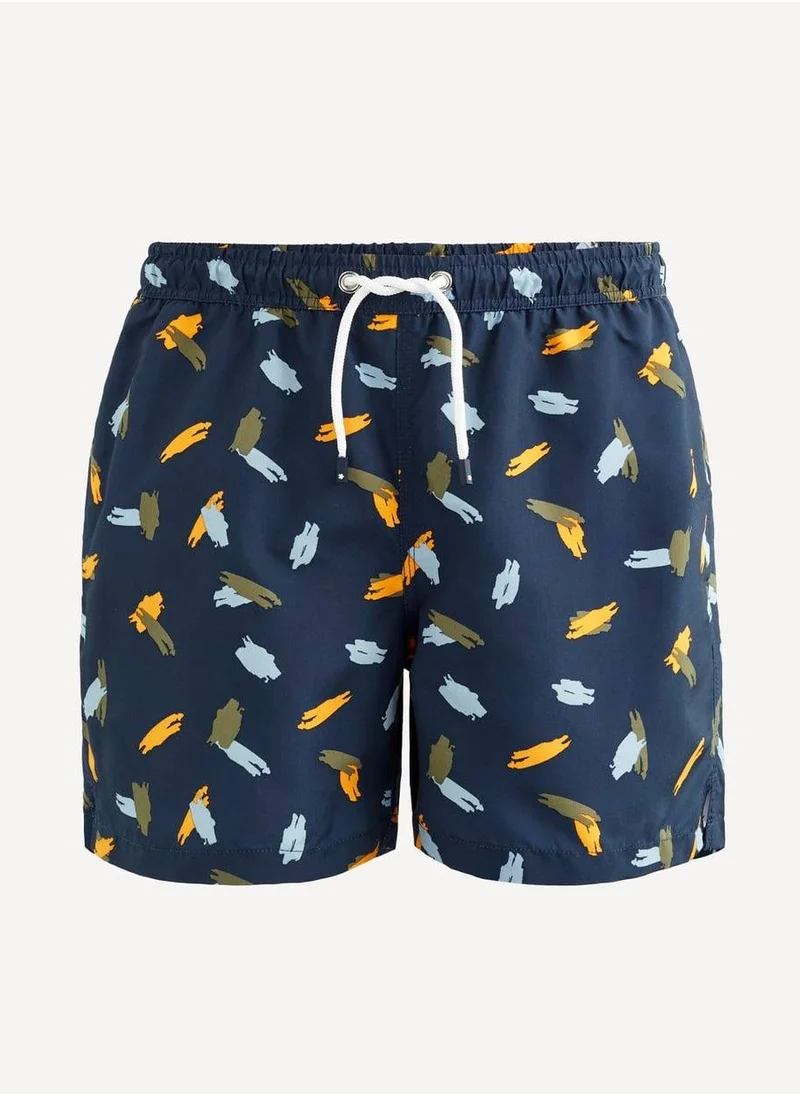 سيليو Paint Print Swim Shorts