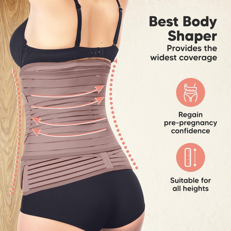 KeaBabies 3 in 1 Postpartum Belly Support Recovery Wrap â€“ Postpartum Belly Band, After Birth Brace, Slimming Girdles, Body Shaper Waist Shapewear, Post Surgery Pregnancy Belly Support Band (Dusty Plum, 2XL) - Image 5