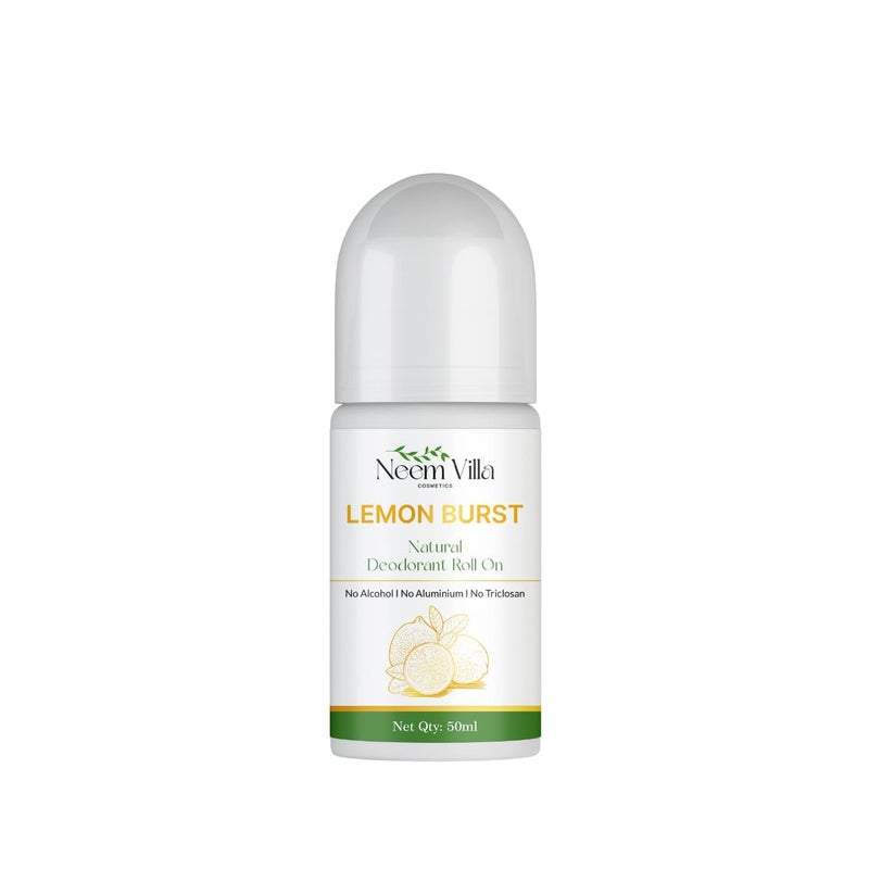 Underarm Roll on Deodorant For Bright Fresh Smooth Underarms with Wild Berries Aloe Cucumber flavor Alcohol Aluminium Free For Women Lemon Burst