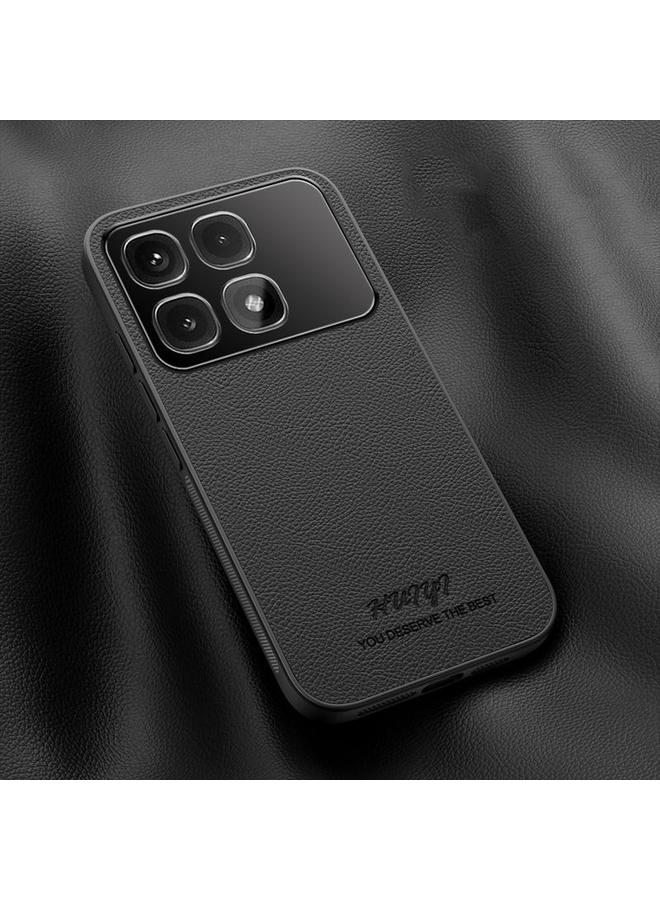 اس-توب جراب هاتف Redmi K70 Ultra من HUIYI مصنوع من الجلد المغناطيسي - Image 1