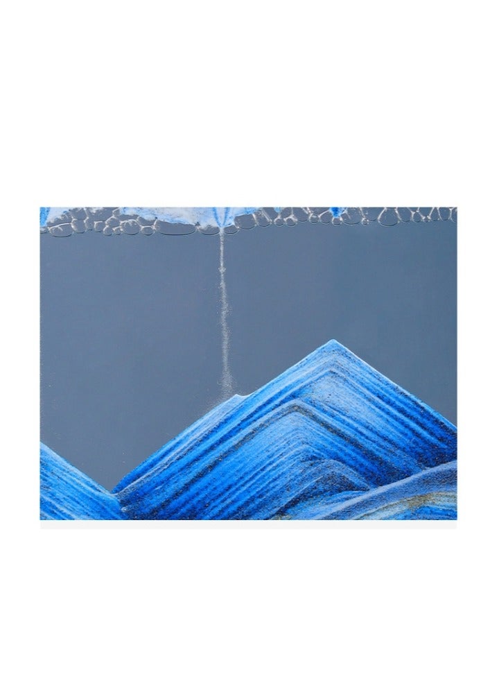 OASIS-TH Large size Flowing Sand Painting Moving Sand Art Picture Round Glass 3D Deep Sea Sandscape in Motion Display Flowing Sand Frame Home Office Desktop Decorations 12Inch - Image 3