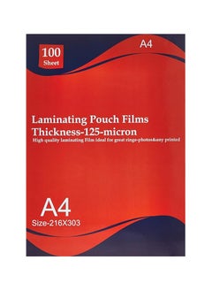 Deluxe Deluxe A4 Laminating Pouch Film 125 Mic Pack of 100 Pieces  - Image 1