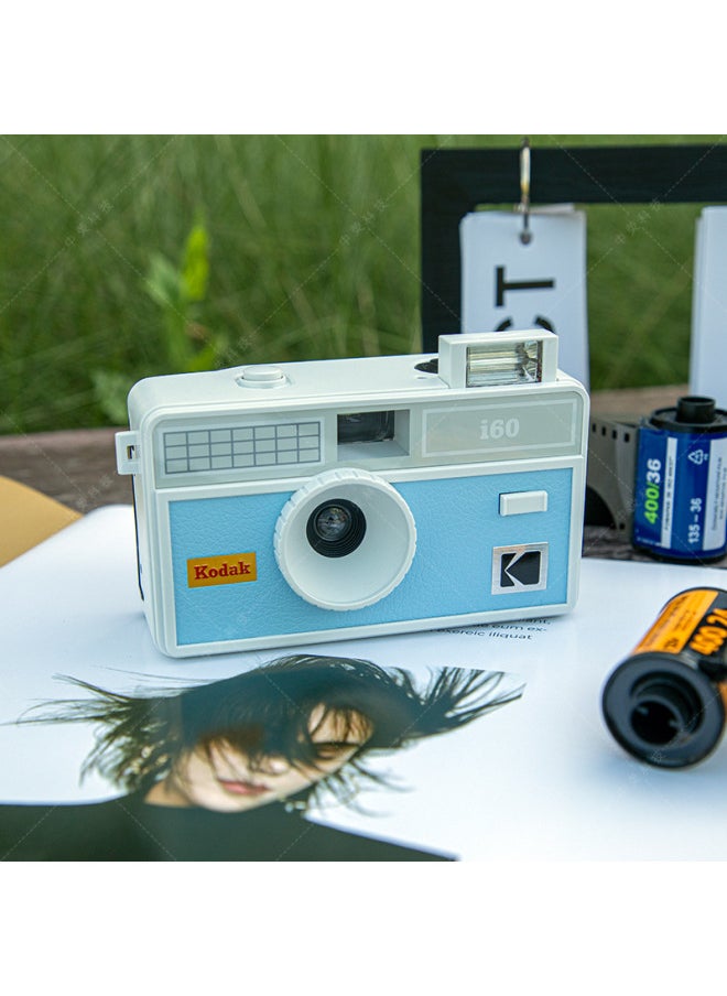 Retro Film Camera Kodak I60 Fool Camera Beginner Student Creative Gift With Flash Reuse-Color:Kodak I60 Baby Blue  - Image 5