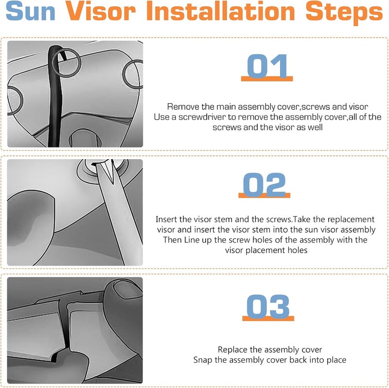 Hurotoms Beige Right Passenger Side Sun Visor for Nissan Altima - Image 5
