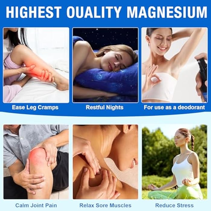 Liefiet Magnesium Oil Spray 8.6Fl Oz, 2Pack Pure Magnesium Spray for Feet, Body and Skin, Topical Mg Oil, Easy to Absorb - Image 5