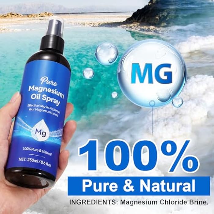 Liefiet Magnesium Oil Spray 8.6Fl Oz, 2Pack Pure Magnesium Spray for Feet, Body and Skin, Topical Mg Oil, Easy to Absorb - Image 2