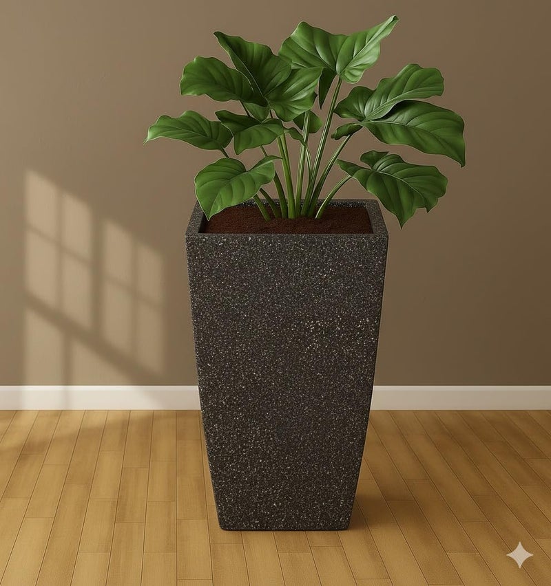Leafy Tales Modern Roto Square Tower Planter for Home Décor 12 INCH, Highly Durable,Lightweight Indoor Outdoor Planter, Flower Pot Gamla - Image 4
